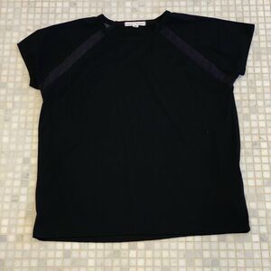 Threads 4 Thoughts Girls Black T-Shirt with Mesh Detail